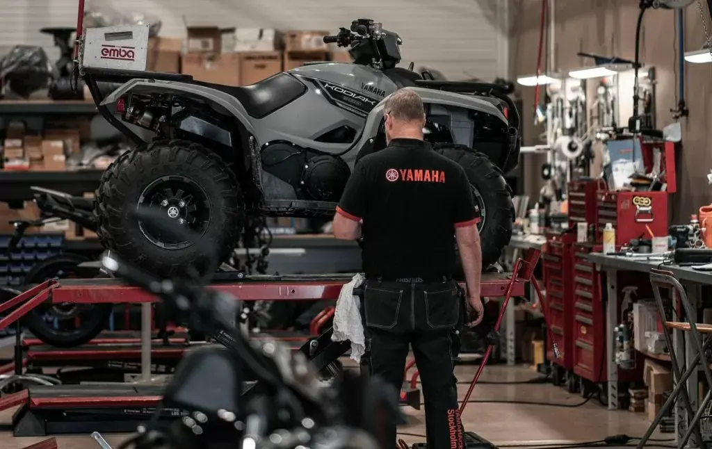 Miljöbild verkstad Yamahcenter